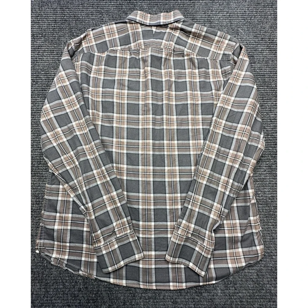 UNTUCKit Shirt Mens Large Gray‎ Plaid Long Sleeve Button Front Pockets Casual